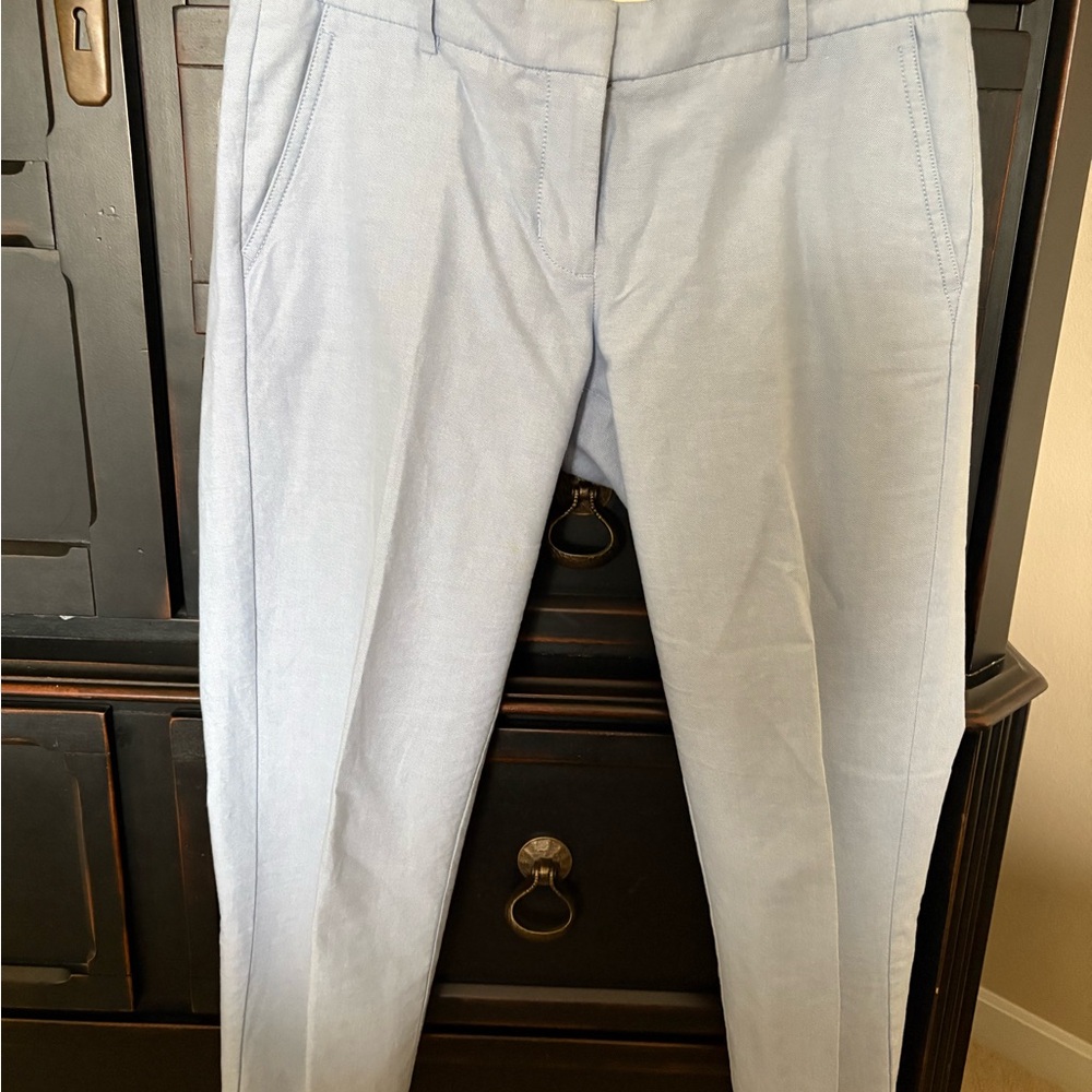 J. Crew Blue Ankle Cropped Pants Light Blue